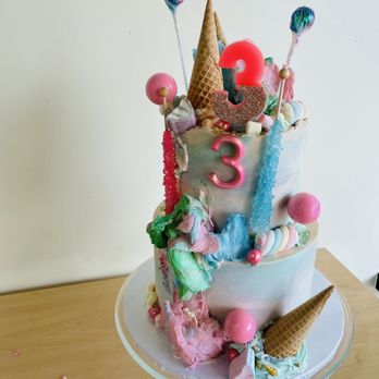 Monicakes Sweets & Dreams - Front view of cake doesn't do it justice in this lighting but it was gorgeous and all the kids loved it! - Custom Cakes Near Me