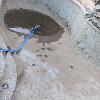 Brilliant Pools - this shows how bad the pool looks after we have to drain the pool - Pool Cleaners Near Me - Scottsdale, Arizona
