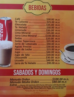 Menu photo 4 Jalisco Maneadero, BCN