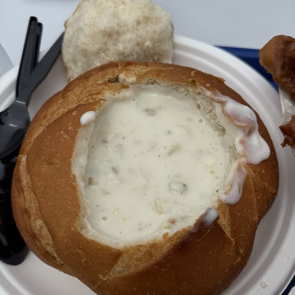 Harbor Fish & Chips - Clam chowder in a bread bowl - Fish & Chips Near Me - Oceanside, California Harbor Fish & Chips - Clam chowder in a bread bowl - Fish & Chips Near Me - Oceanside, California