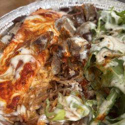 City Cafe & Bakery - Salmon & Lamb Over Rice