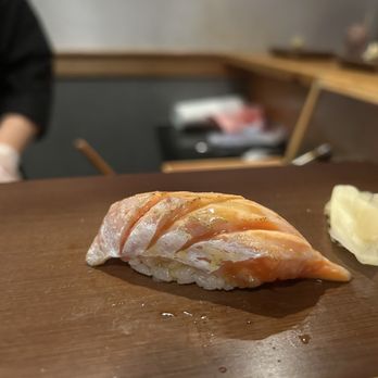 Souraji West - Salmon belly I believe but yeah you can tell it was good by just the look of this photo - Sushi Bars Near Me - New York, New York Souraji West - Salmon belly I believe but yeah you can tell it was good by just the look of this photo - Sushi Bars Near Me - New York, New York