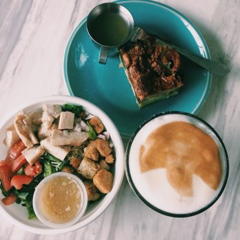 Local Joe - Iced caramel macchiato w/ a little Kanye in it and salad & bread pudding - Coffee & Tea Near Me - Honolulu, Hawaii