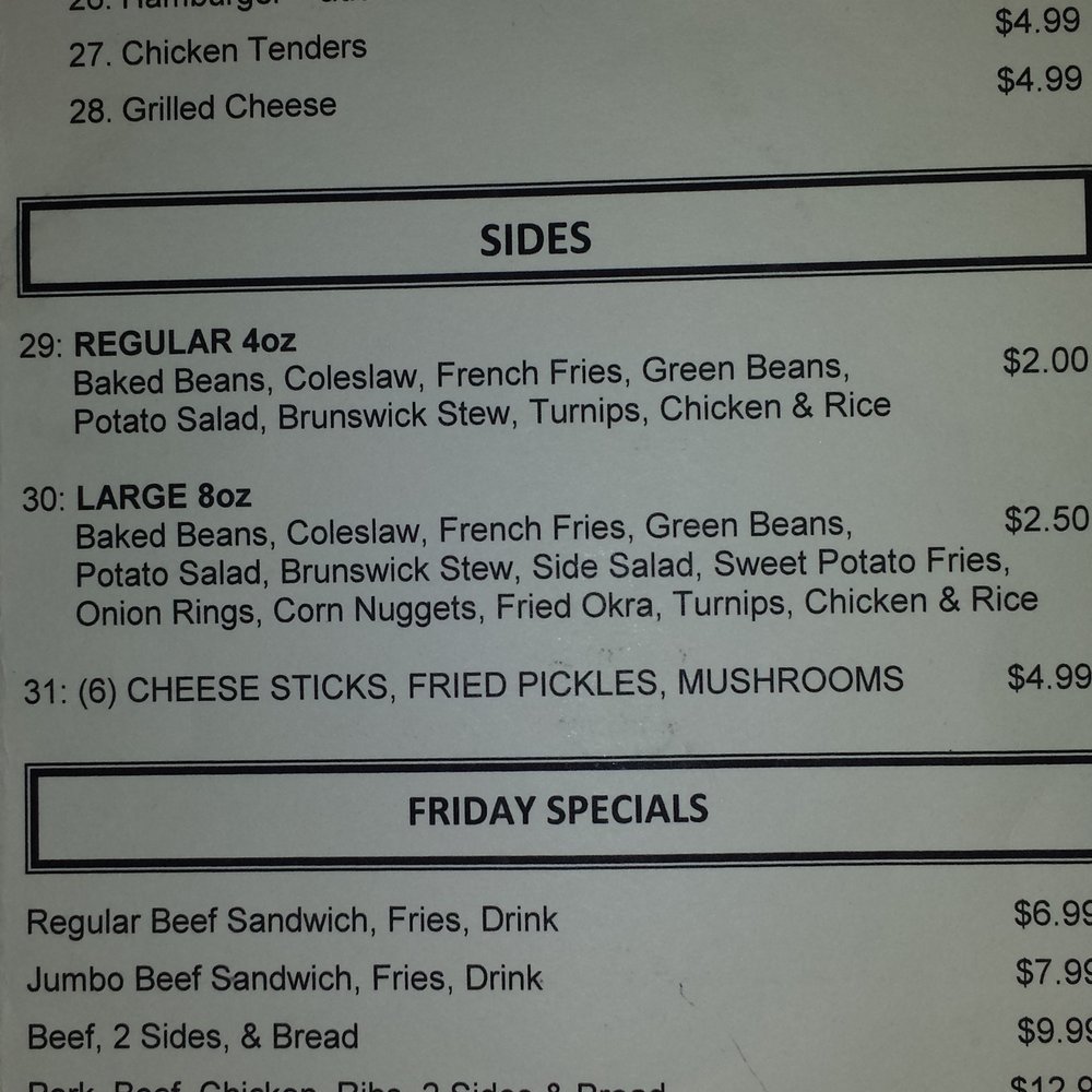 Sweet T Smokehouse - Menu from 2/2015 - Smokehouse Near Me - Adel, Georgia Sweet T Smokehouse - Menu from 2/2015 - Smokehouse Near Me - Adel, Georgia