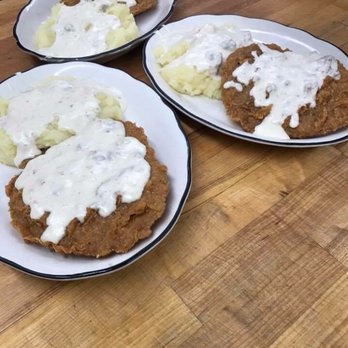 Big Ed's Steakhouse - Chicken Fried Steak with homemade mashed potatoes and gravy; available from 5-10 on Wednesday Nights - Steakhouses Near Me - Thayer, Kansas