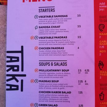Tarka Indian Kitchen - Menu - Indian Near Me - Spring, Texas