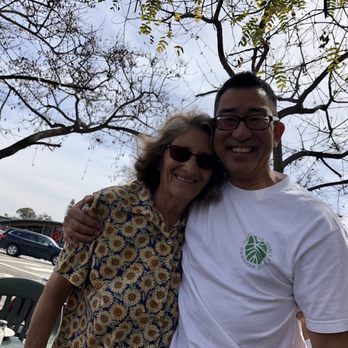 Big Kitchen Cafe - Ms Judy (the very nice owner) with my husband - Breakfast & Brunch Near Me - San Diego, California