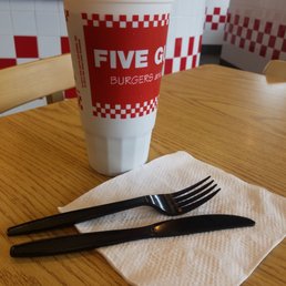 So excited to have a great burger at 5 guys! No bun, no fries but fully loaded!!!! So excited to have a great burger at 5 guys! No bun, no fries but fully loaded!!!!