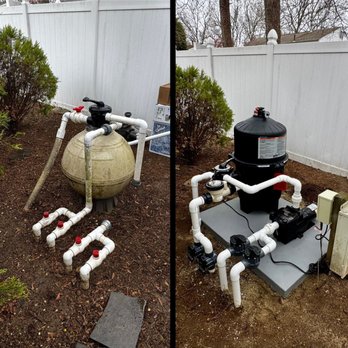 GZ Pool Works - Before and after of the equipment - Pool & Hot Tub Service Near Me - Bellport , New York GZ Pool Works - Before and after of the equipment - Pool & Hot Tub Service Near Me - Bellport , New York