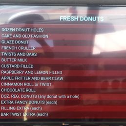 Donut menu Donut menu