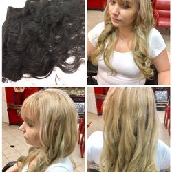 Lovely Hair Care - Sew in tracks with Virgin hair colored it to match clients natural hair, 22"!