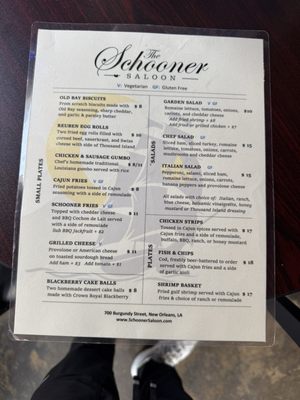 Menu photo 6 The Schooner Saloon New Orleans, LA