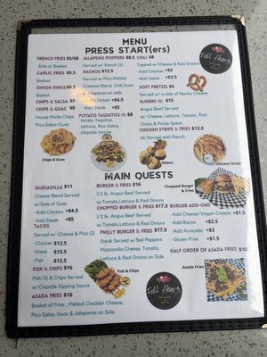 Menu photo 1 Full Hearts Arcade and Eats Half Moon Bay, CA Menu photo 1 Full Hearts Arcade and Eats Half Moon Bay, CA