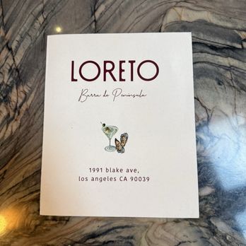 Loreto - Menu - Seafood Near Me - Los Angeles, California