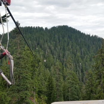 Grouse Mountain Ziplines - View of line #4... see the dot in the distance? That's the platform ;) - Ziplining Near Me - North Vancouver, British Columbia Grouse Mountain Ziplines - View of line #4... see the dot in the distance? That's the platform ;) - Ziplining Near Me - North Vancouver, British Columbia