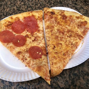 Lazzaro Bagels - Classic slice and one with pepperoni - Pizza Near Me - New York, New York Lazzaro Bagels - Classic slice and one with pepperoni - Pizza Near Me - New York, New York