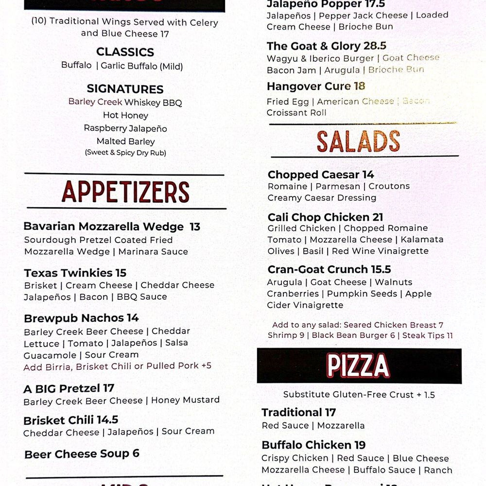 Barley Creek - Menu - American Near Me - Center Valley, Pennsylvania Barley Creek - Menu - American Near Me - Center Valley, Pennsylvania