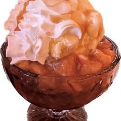 Trailhead Public House & Eatery - Peaches and Cream Bread pudding
