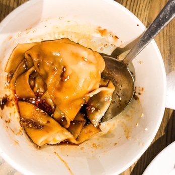 Tea house - Dumpling in chili oil is delicious! BUT meat to wrap portion of off. - Szechuan Near Me - Saint Paul, Minnesota