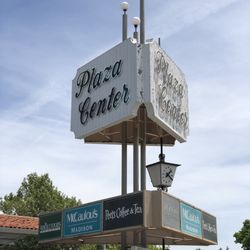 Plaza Shopping Center - Monday, June 24, 2019: main Plaza Center sign on Mt. Diablo Blvd..