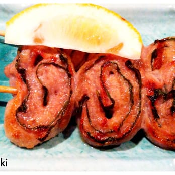 Tokkuri-Tei - Shiso Maki - Pork and Shiso rolled up and grilled. - Sushi Bars Near Me - Honolulu, Hawaii Tokkuri-Tei - Shiso Maki - Pork and Shiso rolled up and grilled. - Sushi Bars Near Me - Honolulu, Hawaii