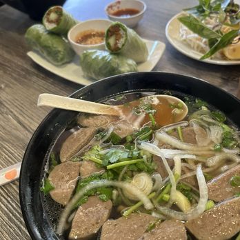 Pho-Ology - Meatball pho and pork Spring Rolls 2 Pieces - Vietnamese Near Me - Whittier, California Pho-Ology - Meatball pho and pork Spring Rolls 2 Pieces - Vietnamese Near Me - Whittier, California