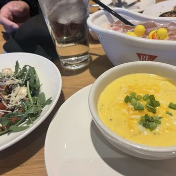 BJ's Restaurant & Brewhouse - Fresh Mozzarella And Tomato Salad and broccoli Broccoli Cheddar Soup - Breweries Near Me - Las Vegas, Nevada BJ's Restaurant & Brewhouse - Fresh Mozzarella And Tomato Salad and broccoli Broccoli Cheddar Soup - Breweries Near Me - Las Vegas, Nevada