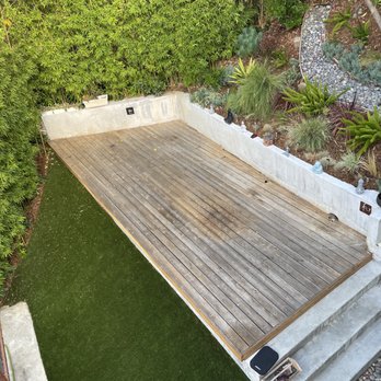 Boston Brick & Stone - Before (wooden deck) - Masonry/Concrete Near Me - Pasadena, California