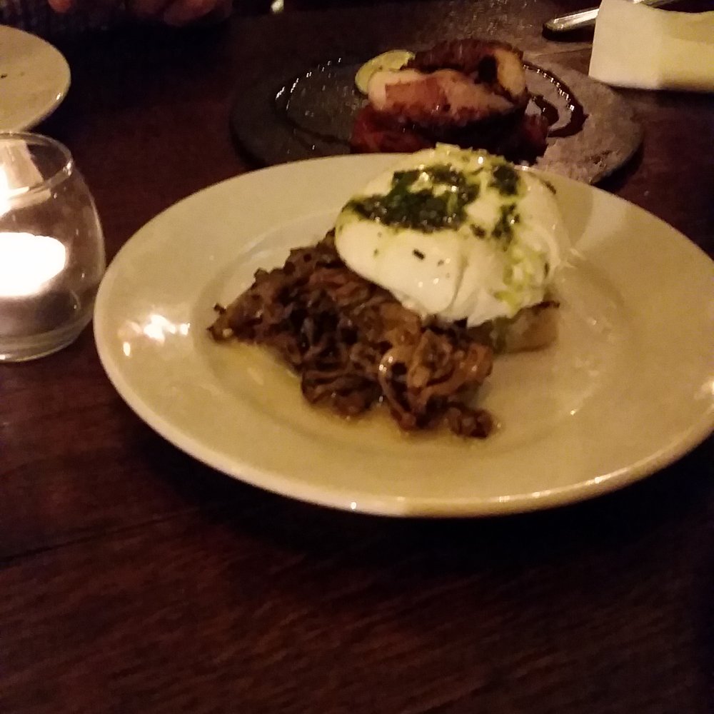 Burrata and grilled eggplant. Grilled octopus with marinated tomatoes. Delicious! Burrata and grilled eggplant. Grilled octopus with marinated tomatoes. Delicious!