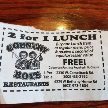 Country Boys Restaurants - Coupon - Diners Near Me - Phoenix, Arizona