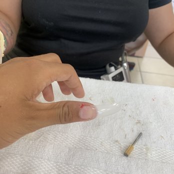Nails Care - Where she cut and put glue to stop bleeding - Waxing Near Me - Vallejo, California Nails Care - Where she cut and put glue to stop bleeding - Waxing Near Me - Vallejo, California