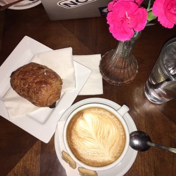 Tryst - Latte and chocolate croissant - Lounges Near Me - Washington, DC, District of Columbia