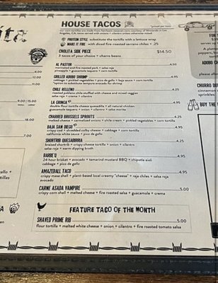 Menu photo 1 Cholita Taqueria Indianapolis, IN