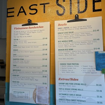 East Side Banh Mi - Creative menu - Vietnamese Near Me - Nashville, Tennessee East Side Banh Mi - Creative menu - Vietnamese Near Me - Nashville, Tennessee