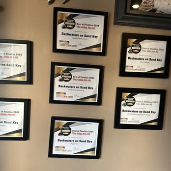 Backwaters on Sand Key - Awards - Seafood Near Me - Clearwater Beach, Florida
