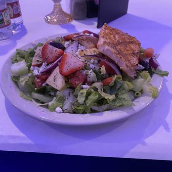 Poseidon's Greek Restaurant - Greek salad with salmon. Both the salad and salmon were tasty. - Greek Near Me - Lafayette, Louisiana Poseidon's Greek Restaurant - Greek salad with salmon. Both the salad and salmon were tasty. - Greek Near Me - Lafayette, Louisiana
