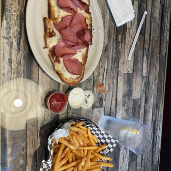 Hubbs Pizzeria - The 2 topping flatbread is a lunch special for $11.99. The fries are $2 off for lunch so $6.99. - Pizza Near Me - Arlington, Washington Hubbs Pizzeria - The 2 topping flatbread is a lunch special for $11.99. The fries are $2 off for lunch so $6.99. - Pizza Near Me - Arlington, Washington