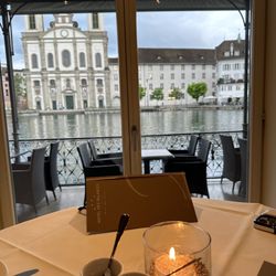 Restaurant Balances - View from our table...rainy day. but we were warm inside with a view!