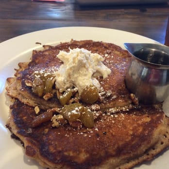 The Henry - Carrot cake pancakes with whipped cream cheese topping is a unique treat! - New American Near Me - Phoenix, Arizona The Henry - Carrot cake pancakes with whipped cream cheese topping is a unique treat! - New American Near Me - Phoenix, Arizona