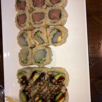 Mola - Spicy Scallops Roll Bluefin Toro Shiso Cut Roll Spicy Bluefin Tuna Cut Roll - Sushi Bars Near Me - Pittsburgh, Pennsylvania