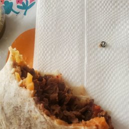 The metal Rivet I bit down on that came from my burrito.
