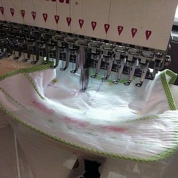 Monograms by Cie - Embroidery machine at work at Monograms by Cie. - Sewing & Alterations Near Me - Memphis, Tennessee Monograms by Cie - Embroidery machine at work at Monograms by Cie. - Sewing & Alterations Near Me - Memphis, Tennessee