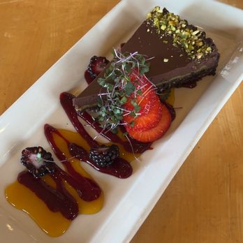 Cafe Manna - Vegan Chocolate Pistachio Tart - Vegetarian Near Me - Brookfield, Wisconsin