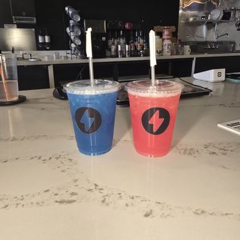 Aura Blends & Crafts - Blue Hawaiian Booster  Tropical Punch Booster - Juice Bars & Smoothies Near Me - Oakland Park, Florida