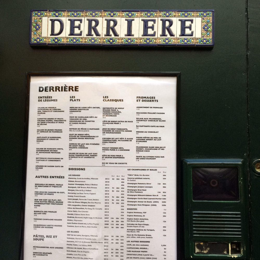 Derrière - Modern European Near Me - Paris, 75 Derrière - Modern European Near Me - Paris, 75
