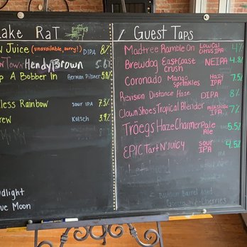 Brew Nation - a menu on a blackboard - Pizza Near Me - Celina, Ohio
