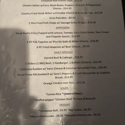 Paragon Family Restaurant - Specials menu