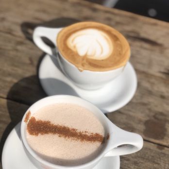 The Combine Kitchen - Chai tea latte w/ coconut milk & vanilla latte w/reg milk. - Coffee & Tea Near Me - Rancho Cucamonga, California The Combine Kitchen - Chai tea latte w/ coconut milk & vanilla latte w/reg milk. - Coffee & Tea Near Me - Rancho Cucamonga, California