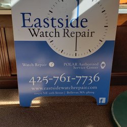 Eastside Watch Repair - The sign was found inside the store!