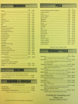 Menu photo 3 Village Pizza Ledyard, CT